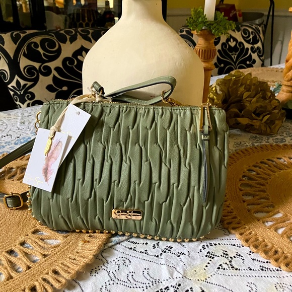 Cute, Jessica Simpson, mod, green shoulder handbag purse - Picture 1 of 6